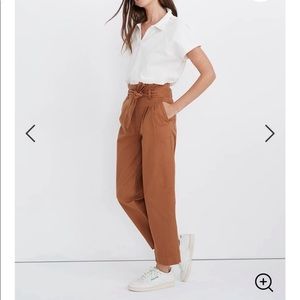 Madewell herringbone paperbag pants